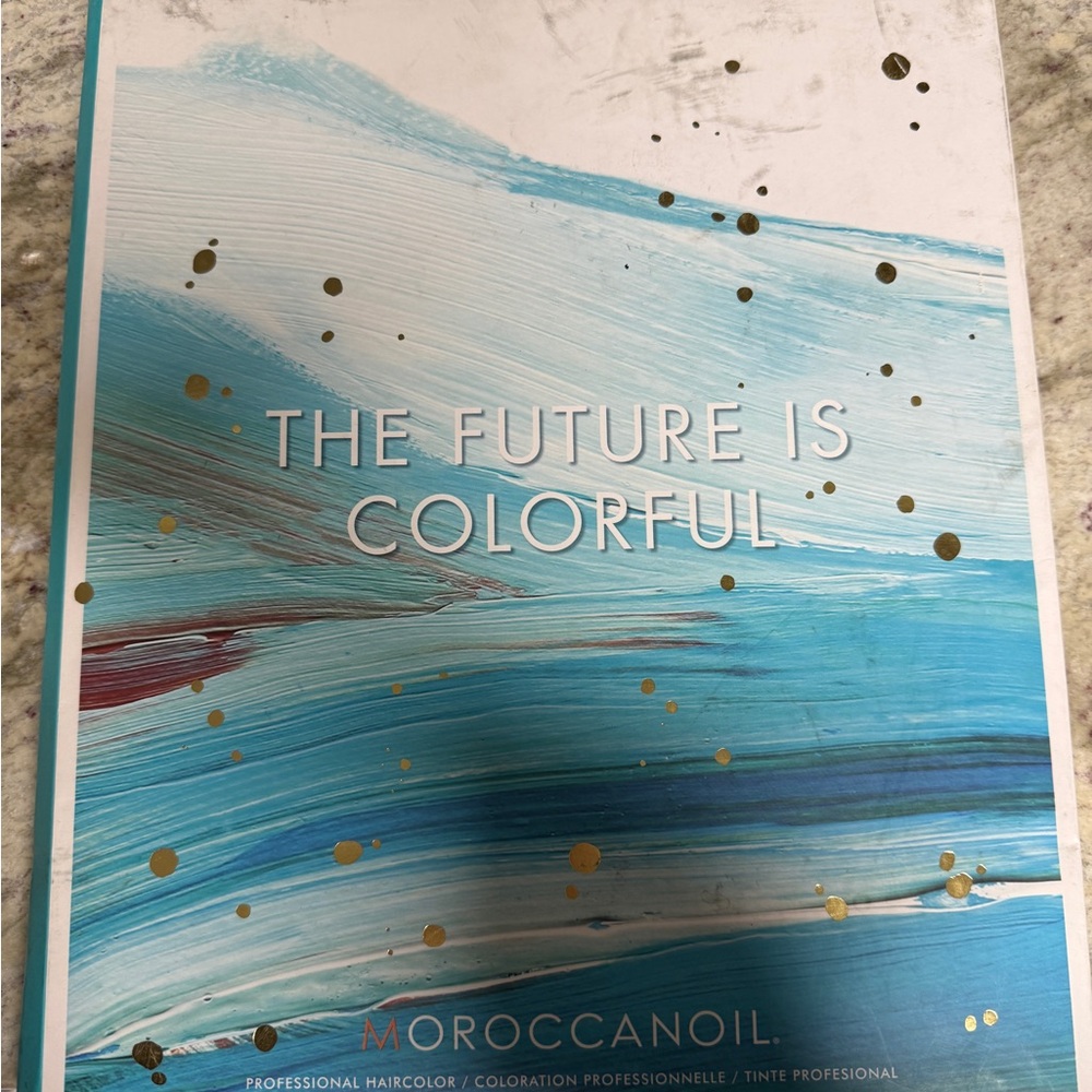 Moroccanoil Blue and Gold Inspirational Art
